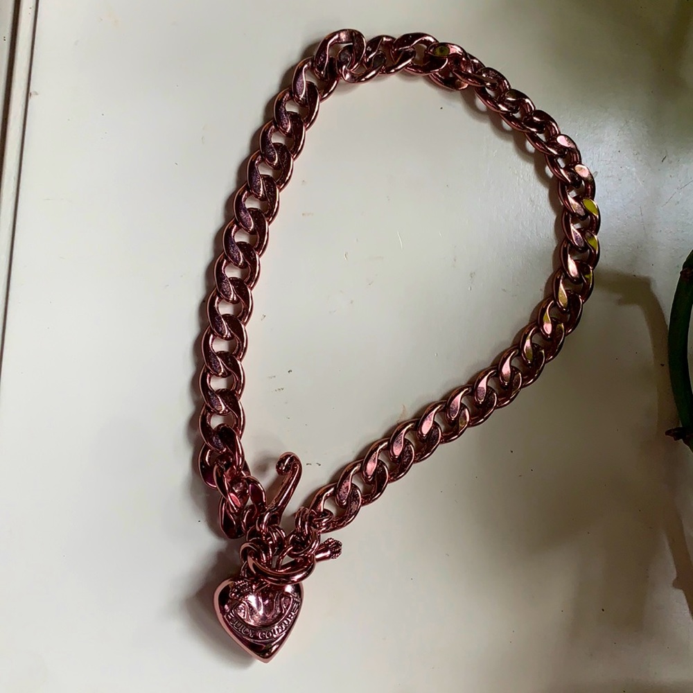 Pink Juicy Couture choker necklace, discontinued